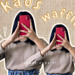 Kaos Waffle Wafer Lengan Panjang Wanita Premium Bahan Tebal Dan Adem