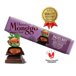 Chocolate Monggo | Hazelnut Praline & Dark Chocolate 40g| Coklat Murni - Hazelnut