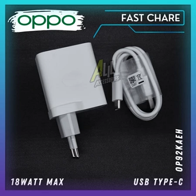 Charger Oppo A92 A52 A53 A53 A54原始USB Type-C快速充电18W