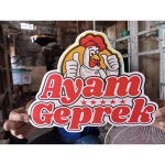 Stiker Gerobak Stiker Kaca Etalase Stiker Nama Toko Nama Usaha Stiker Tulisan Ayam Geprek Full Colour