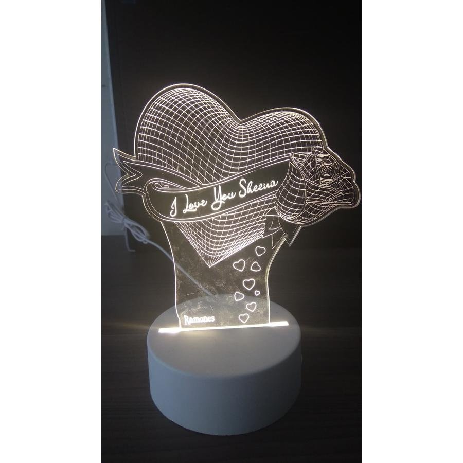 Lampu Hiasan LED Grafir Custom Akrilik