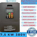 Inverter 7,5 KW 7,5KW 10HP 380V 3Phase Inverter Motor 7.5KW 10HP 3 Phase 380V VFD Invt 7.5 KW 10 HP Ottonics