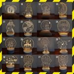 Lampu Aklirik 3D Lampu Tidur Hias 3D Lampu Dekorasi Rumah Acrylic - lampu saja