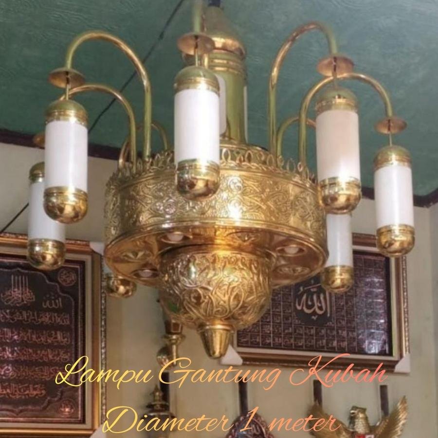 Lampu Gantung Kubah Masjid-Lampu Hias Masjid-Lampu Mushola 1 meter