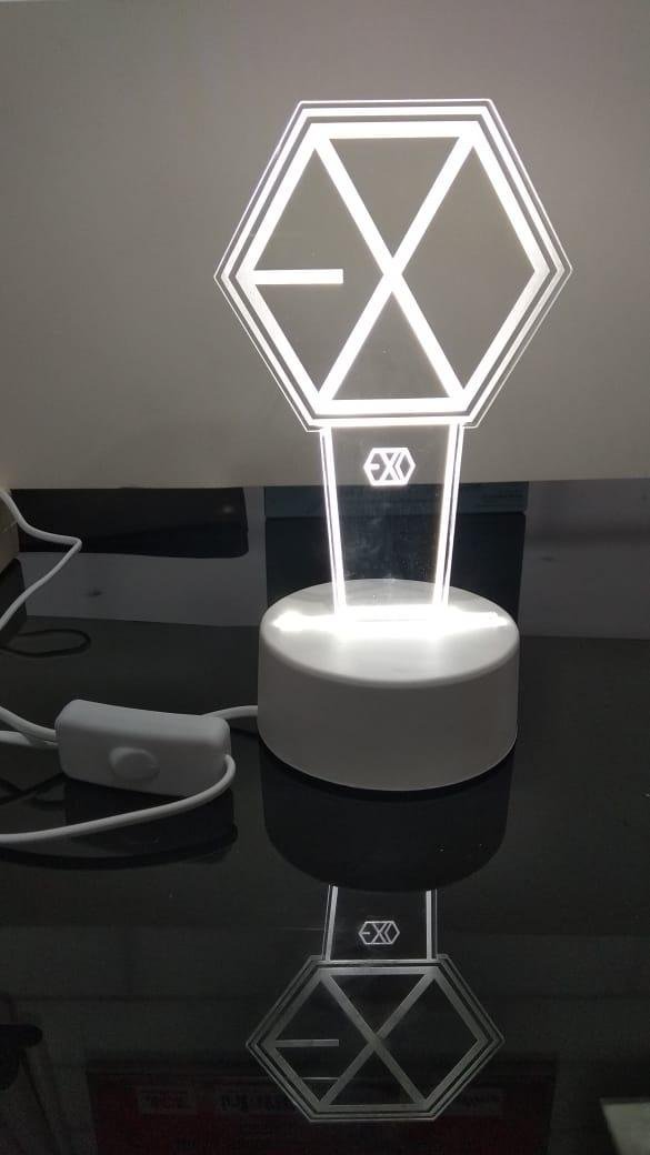 Lampu Hiasan KPOP LED 3D Nama Custom Akrilik 3MM