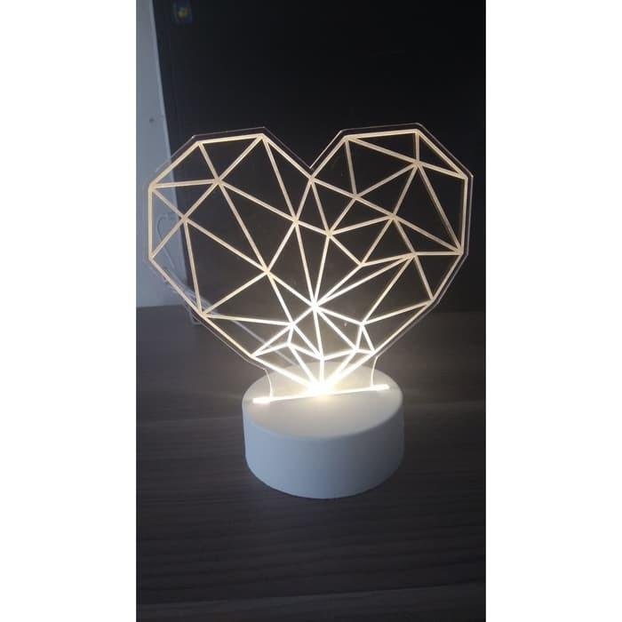 Lampu Hiasan KPOP LED 3D Nama Custom Akrilik 3MM