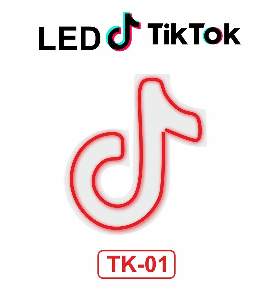 Lampu Tiktok Neon Sign LED Flex Light Lampu - Merah