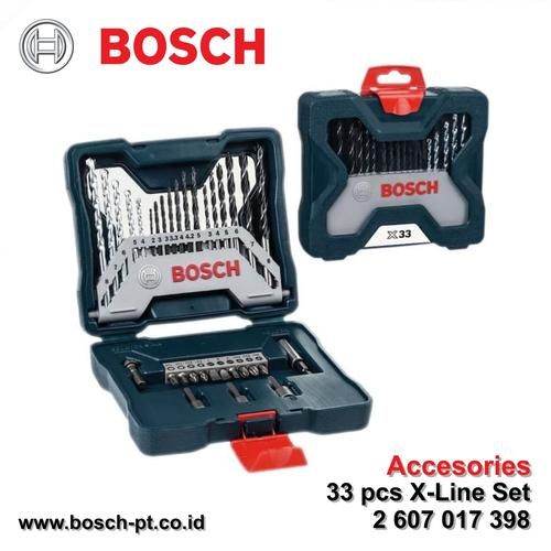 Set Mata Bor & Obeng Bosch 33 pcs X-Line