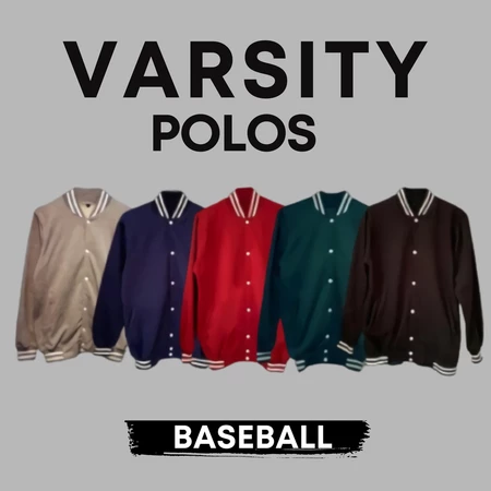 Jaket Varsity Baseball polos custom sablon