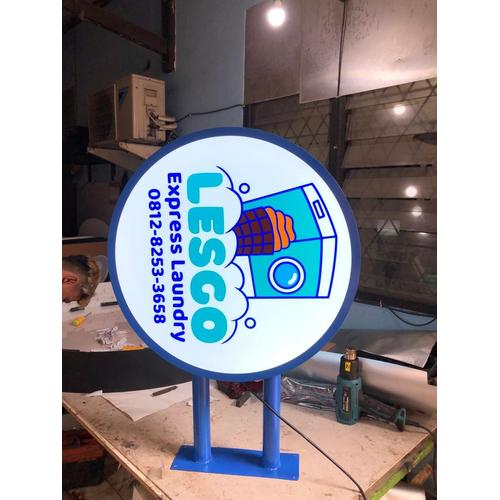 Neonbox Acrylik uk. 60 cm ( 2 SISI) BRAKET (bebas custom warna frame)