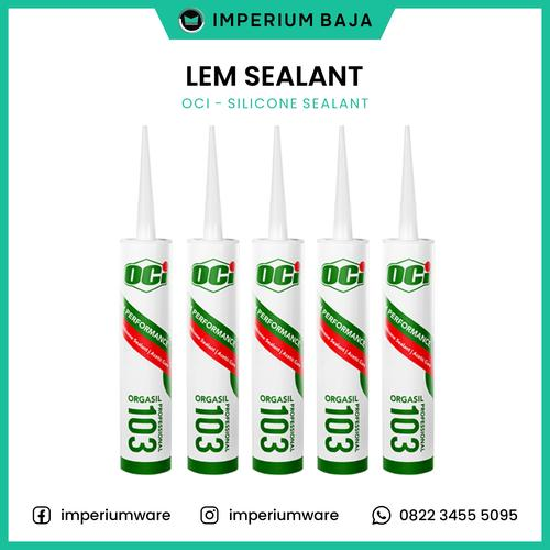 OCI ORGASIL-103 SILICONE SEALANT ACETIC CURE - LEM KACA SILIKON 300ML - Clear/Bening