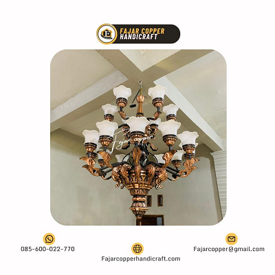 lampu gantung tembaga classic tipe robyong joglo