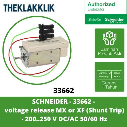 SCHNEIDER - 33662 - voltage release MX or XF (Shunt Trip) - 200..250 V DC/AC 50/60 Hz