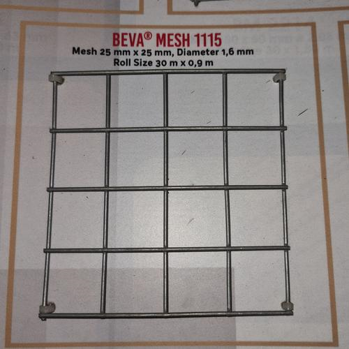 Kawat Loket / Ram Kawat Galvanis 1.6mm, 0.9m x 30m, 25mm x 25mm - Bevamesh 1115