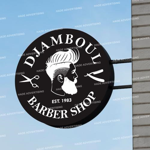 Neon Box Bulat 70 cm Akrilik Outdoor 2 sisi