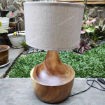 wooden lamp meja