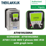 SCHNEIDER - ATV61HU30N4 - ATV61 3 kW 480V 3 phases EMC IP20 with graph term