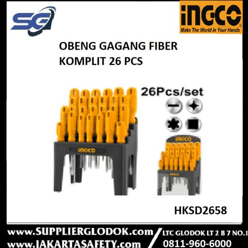 INGCO - Complete Fiber Handle Screwdriver 26 PCS - HKSD2658