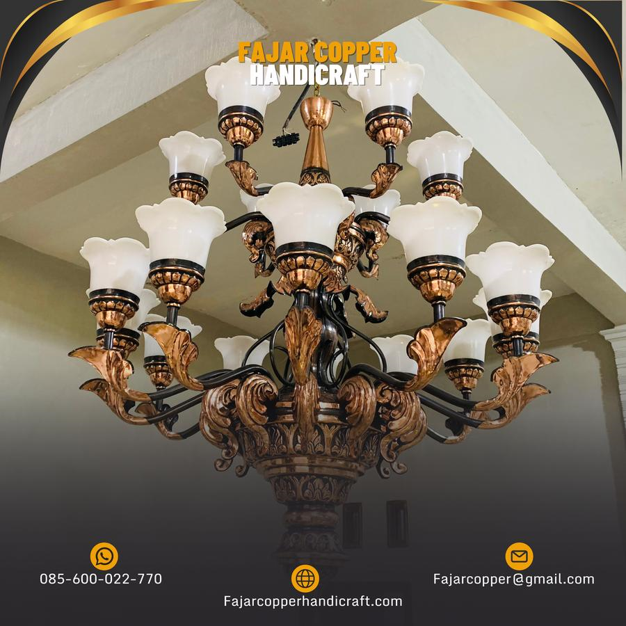 lampu gantung tembaga classic tipe robyong joglo lampu gantung tembaga classic tipe robyong joglo