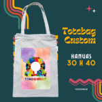 TOTE BAG CUSTOM KANVAS RESLETING 30x40 PREMIUM BABY CANVAS