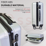 Koper Polos 001 24 Inch Fiber Abs Kunci Tanam Kombinasi 3 Angka Roda 360 Tahan Banting