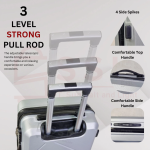 Koper Polos 001 24 Inch Fiber Abs Kunci Tanam Kombinasi 3 Angka Roda 360 Tahan Banting
