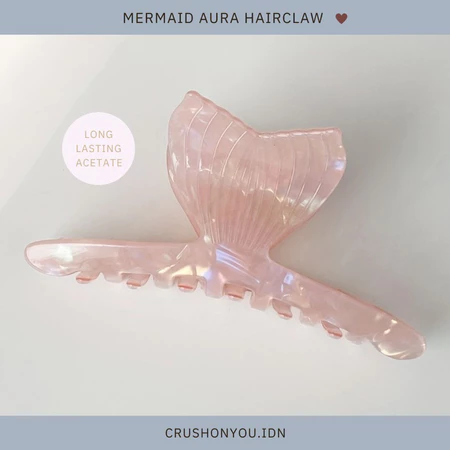 Mermaid Aura HairClaw Premium Jepit Rambut | CRUSHONYOU | Hair Clip Jedai Kerang Sea Pearl Mutiara Rambut Hair Claw Aesthetic