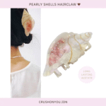 Pearly Shell HairClaw Premium Jepit Rambut | CRUSHONYOU | Hair Clip Jedai Kerang Sea Pearl Mutiara Rambut Hair Claw Aesthetic Gift Kado