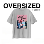 Kaos TShirt Oversize Black Pink Shut Down
