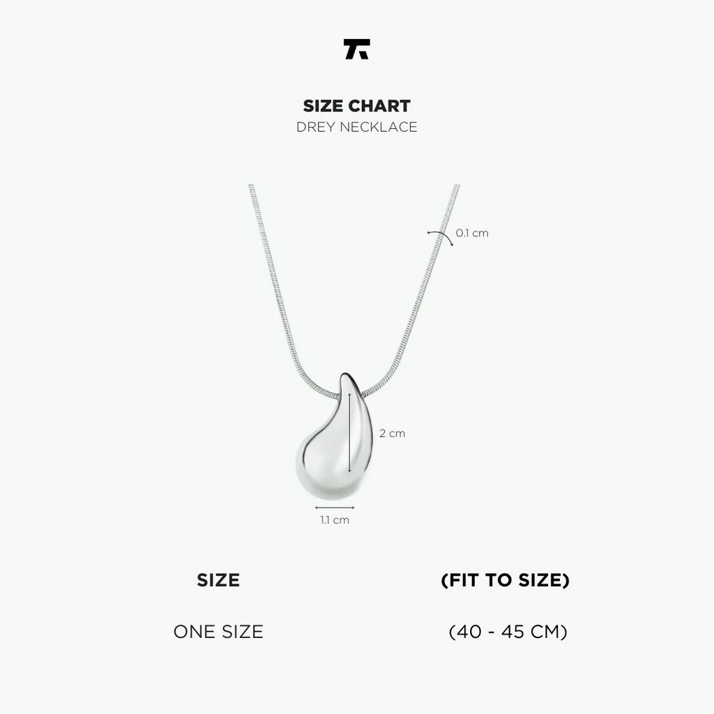 Kuze Original Kalung Wanita Minimalis Stainless Steel Anti Karat - Drey Necklace