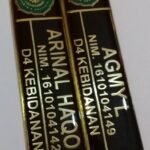 Name Tag polos BACKGROUND BLACK & GOLD (PROMO)