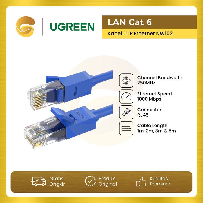 UGREEN Kabel LAN Cat6 UTP Ethernet NW102 - 2M