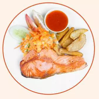 Grilled Salmon Steak (Import 160Gr)