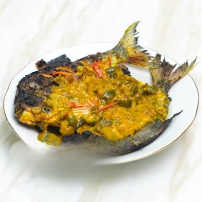 Cooking sea pomfret (500-600) grams