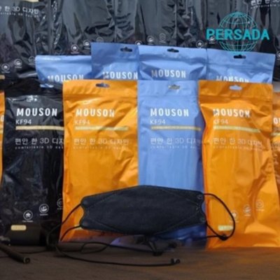 Masker KF94 4Ply Evo 3D Protection Mask Mouson Sachet Isi 10pcs Hitam
