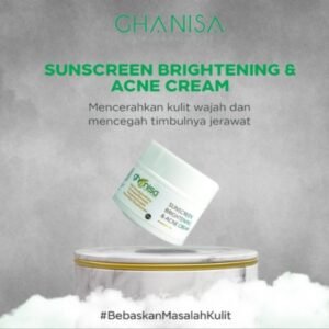 GHANISA Sunscreen & Acne Cream Krim Wajah Mencerahkan dan Anti Jerawat dengan Dimethylmethoxy 10gr