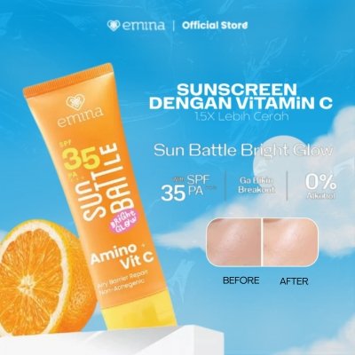 Emina Sun Battle SPF35 PA +++ 20ml & 50ml - Love Cosmetics
