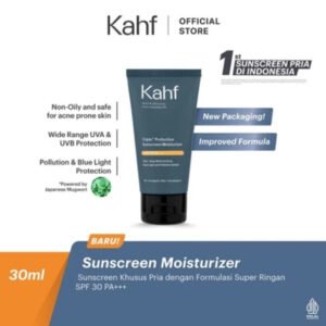 Kahf Triple+ Protection Sunscreen Moisturizer SPF 30 PA+++ 30 ml - Perawatan Wajah Sunscreen Cream Pria - cinta kosmetik