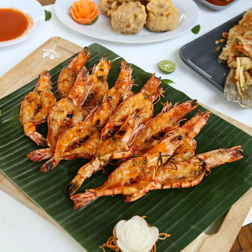 Udang Pancet Besar Bakar Madu Pedas