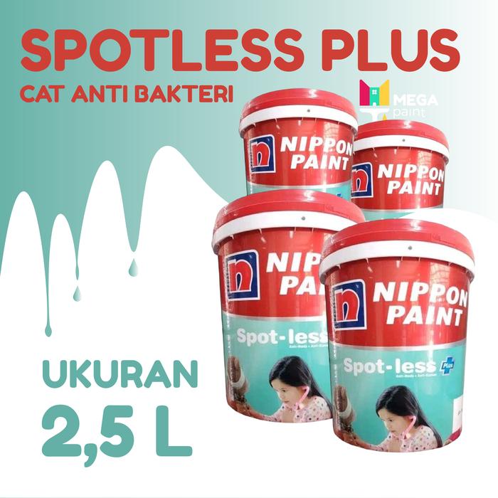 CAT SPOTLESS PLUS ANTI BAKTERI 2.5 L NIPPON PAINT CAT ANTI COVID