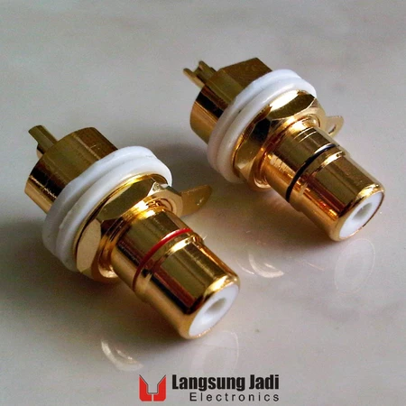 RCA female chassis connector, CMC style-1, pair
