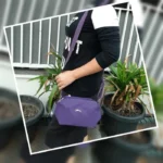 LC8603 Tas Selempang Wanita Import Longcham 2Ruang - Hitam