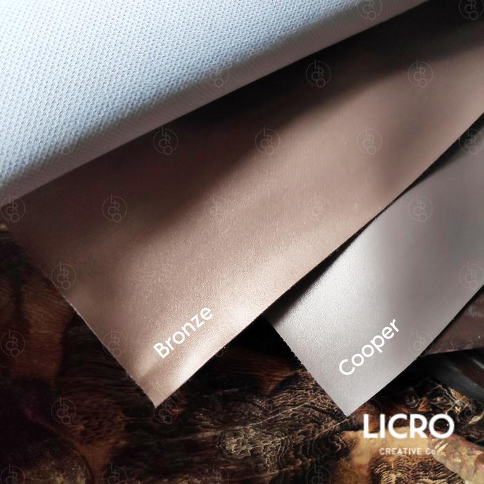 CUSTOM ENGRAVED LEATHER LABEL LOGO BRAND GRAFIR KULIT SINTETIS GOLD