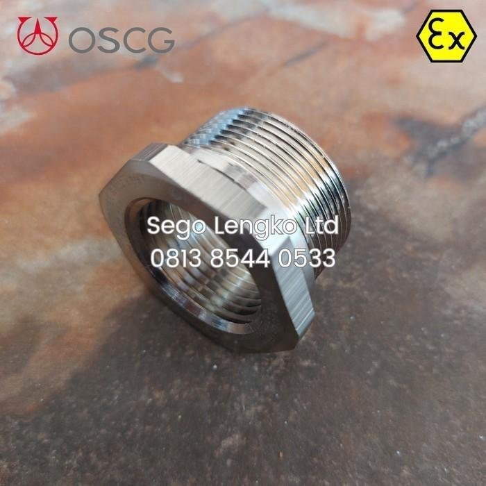 Reducer M63 M x M32 F OSRA OSCG Explosion Proof Brass Nickel Plated