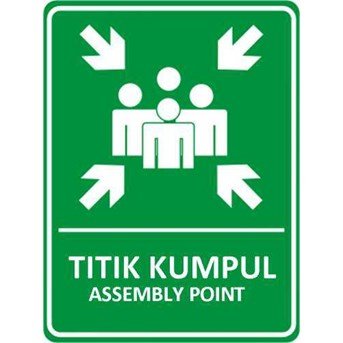 Titik Kumpul Assembly Point 600 x 400 mm, Safety Sign