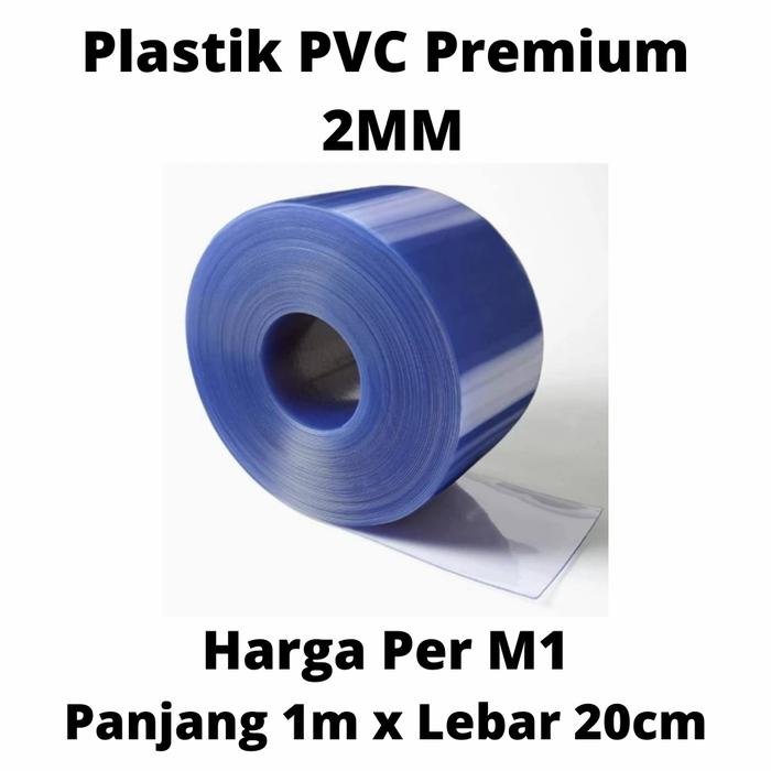 Premium PVC plastic-PVC Plastic-PVC Curtain Plastic-PVC Plastic Curtain- - Clear Blue 1M¹