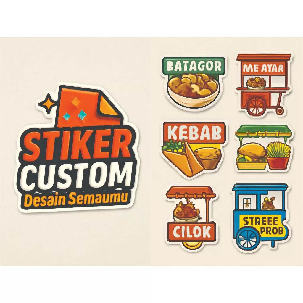 STIKER KACA GEROBAK UKURAN JUMBO full colour