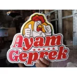 Stiker Gerobak Stiker Kaca Etalase Stiker Nama Toko Nama Usaha Stiker Tulisan Ayam Geprek Full Colour