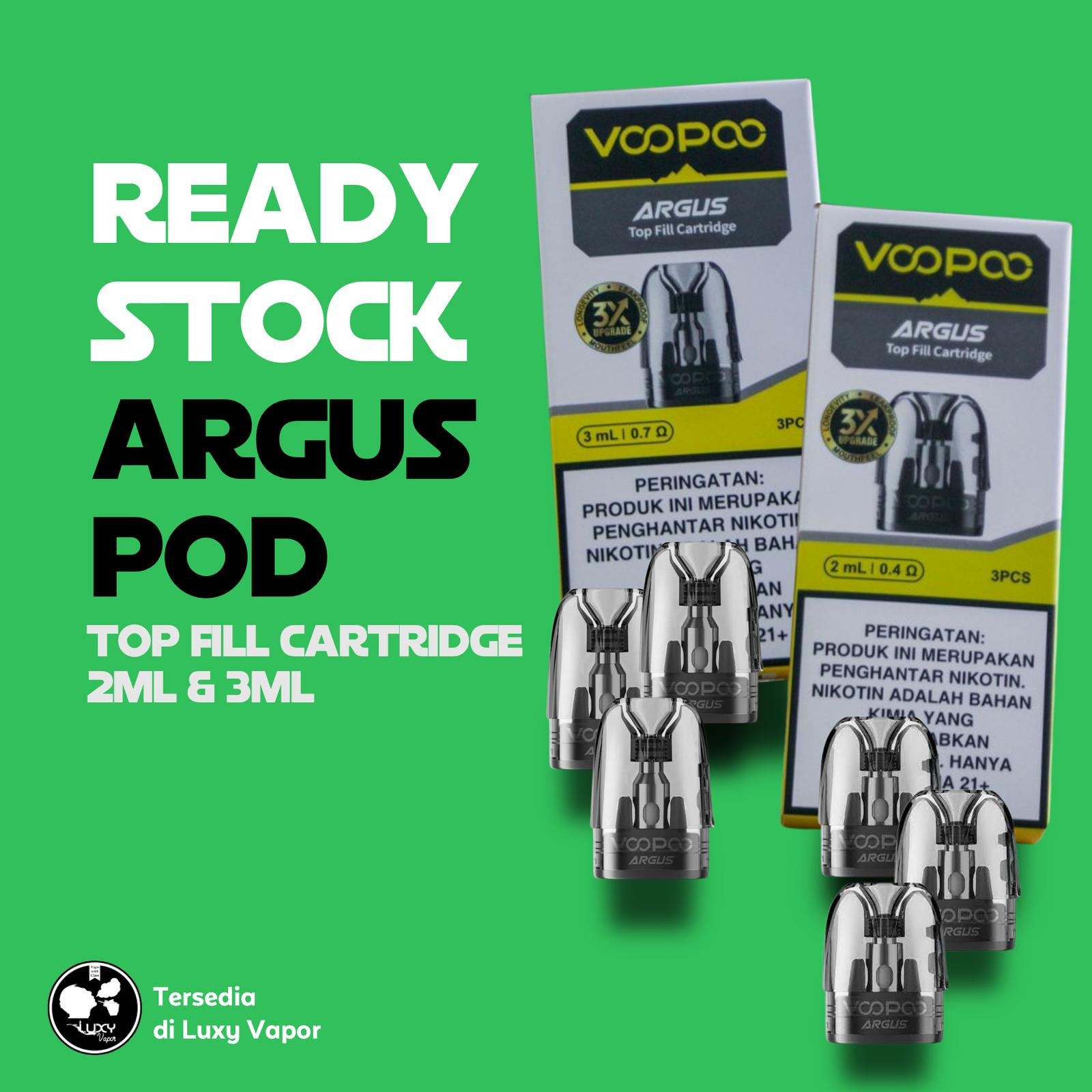 ArgusPod Cartridge Top Fill - 2 ML, 0.4