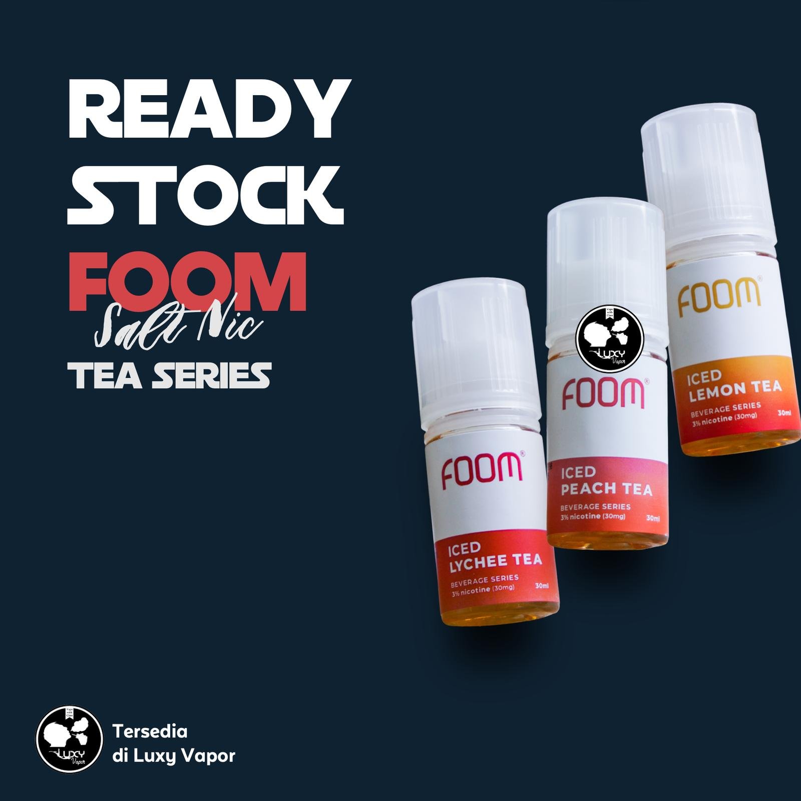 FoomB Tea Series , Iced Lemon Tea , Iced Lychee Tea , Iced Peach Tea - Iced Lemon Tea